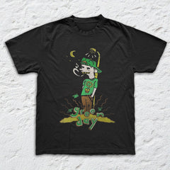 Green Day - Dookie Kid - Black Garment-dyed T-shirt