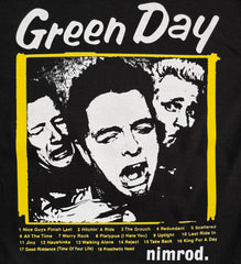Green Day - Nimrod Tracklist - Black Garment-dyed T-shirt