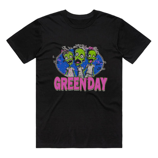 Green Day - Zombies - Black T-shirt