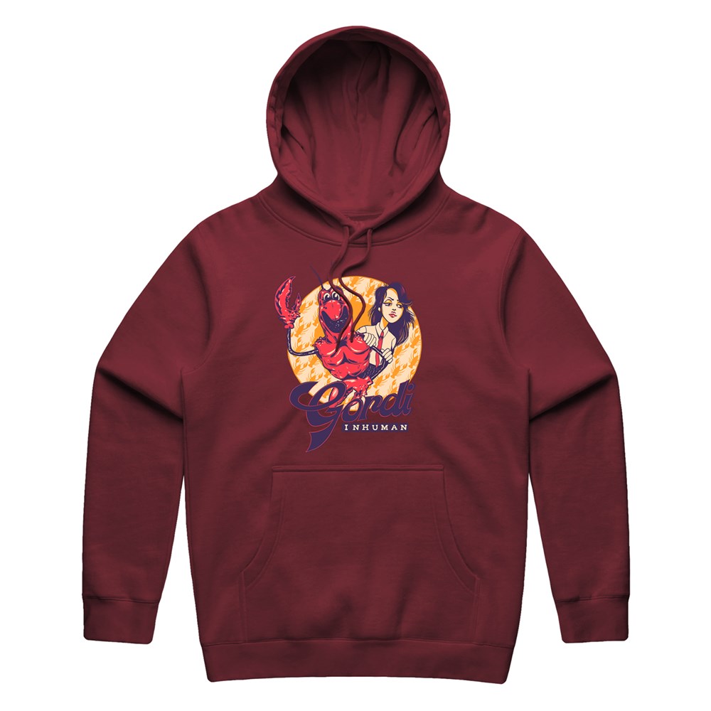 GordI Inhuman Maroon Hooded Sweatshirt Official Merchandise Store