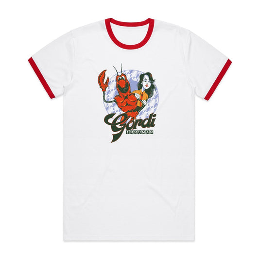 Gordi - Inhuman - White Red Ringer T-Shirt Official Merchandise Store