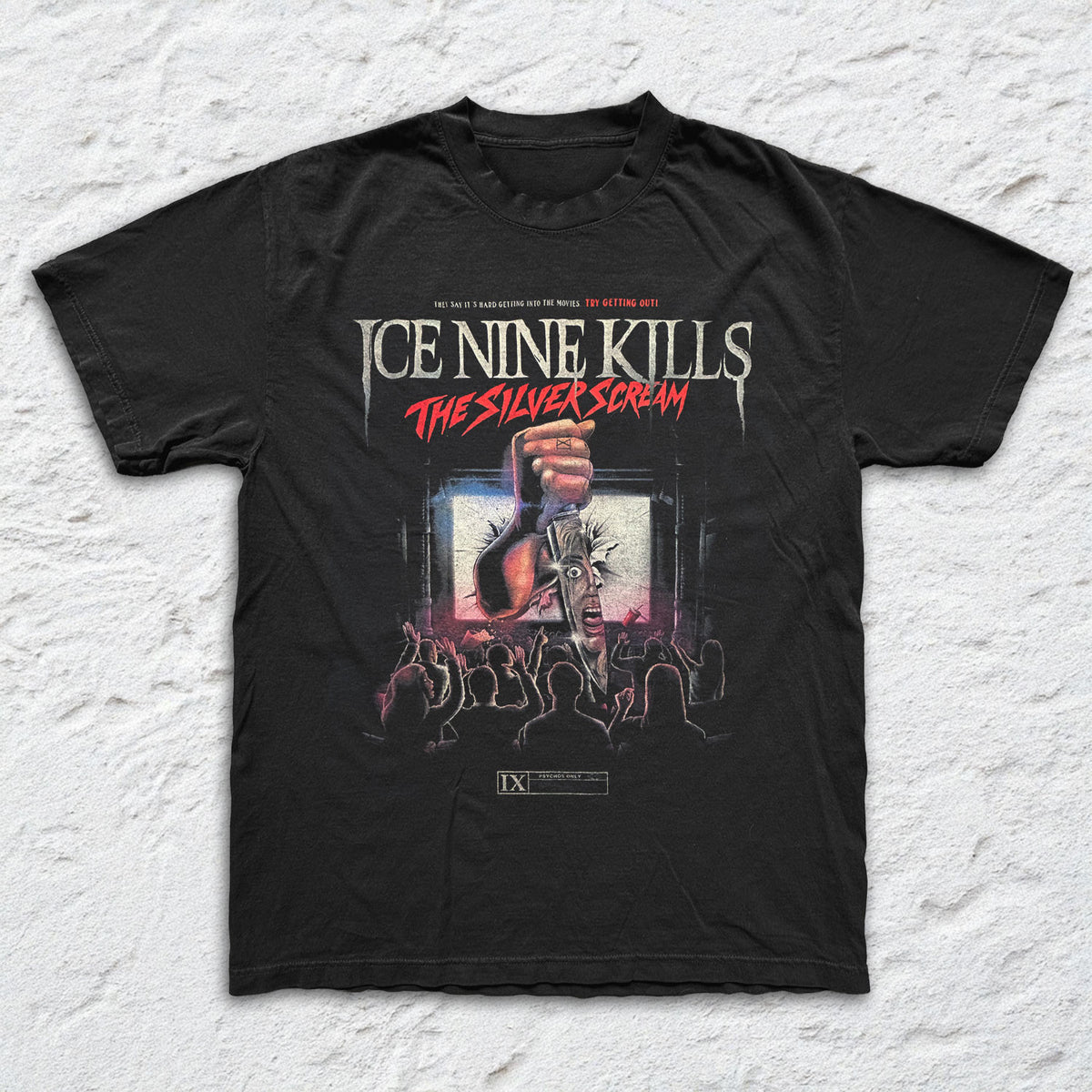 Ice Nine Kills - Silver Scream - Black Garment-dyed T-shirt
