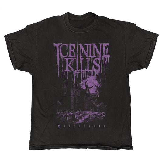 Blackcraft x Ice Nine Kills - Purple Church - Black Vintage T-shirt