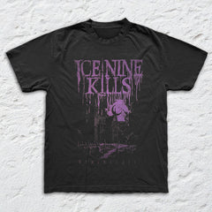 Blackcraft x Ice Nine Kills - Purple Church - Black Garment-dyed T-shirt