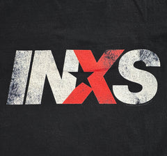 INXS - OG Logo - Black Garment-dyed T-shirt