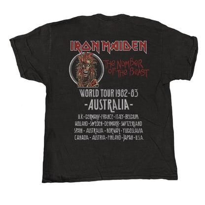 Iron Maiden - Unleash Tour - Vintage Wash T-shirt Black