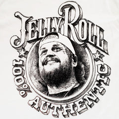 Jelly Roll - Authentic Sketched - White T-shirt