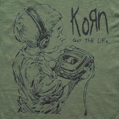 Korn - Got the Life - Military Green T-shirt