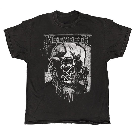 Megadeth - Hi-con Vic - Black Vintage Wash T-shirt