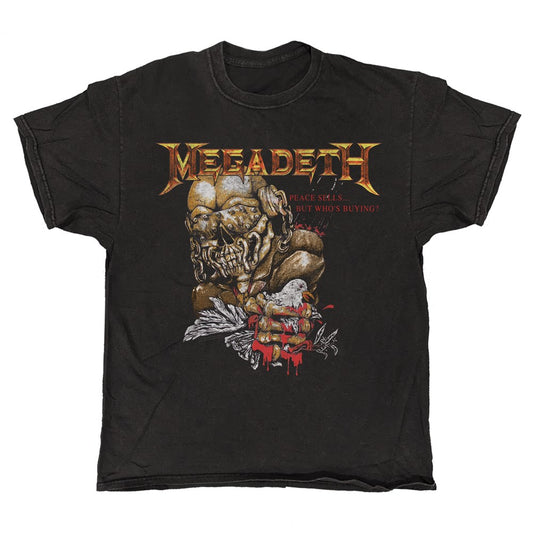 Megadeth - Peace Sells - Black Vintage Wash T-shirt