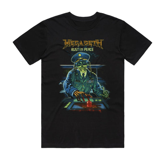 Megadeth - Rust in Peace Button - Black T-shirt