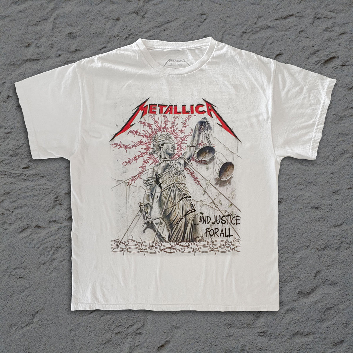 Metallica - AJFA Barbed - White Vintage T-shirt