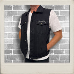 Metallica - Faces - Black Tar Denim Vest