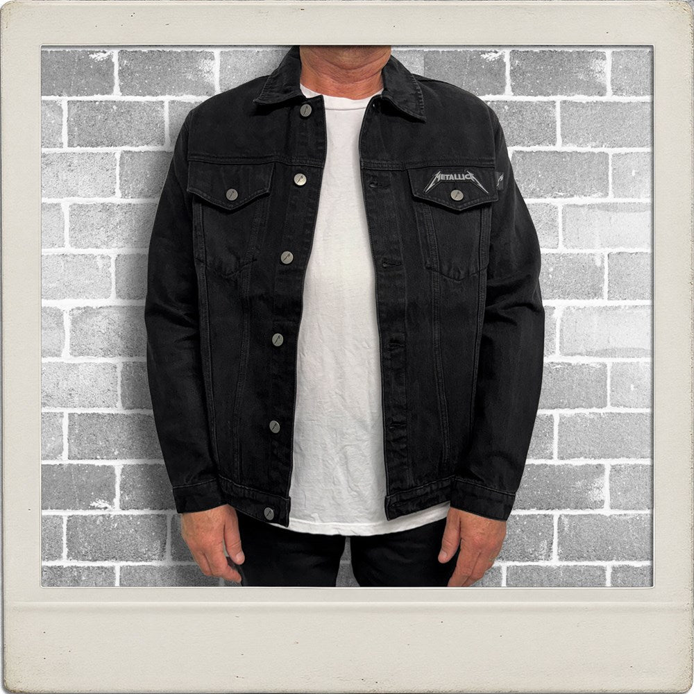 Metallica - Pushead Skull - Black Tar Denim Jacket