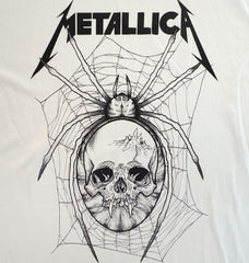 Metallica - Pushead Spider Web - White T-shirt