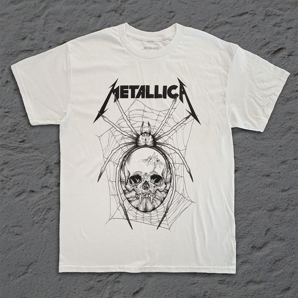 Metallica - Pushead Spider Web - White T-shirt – Official