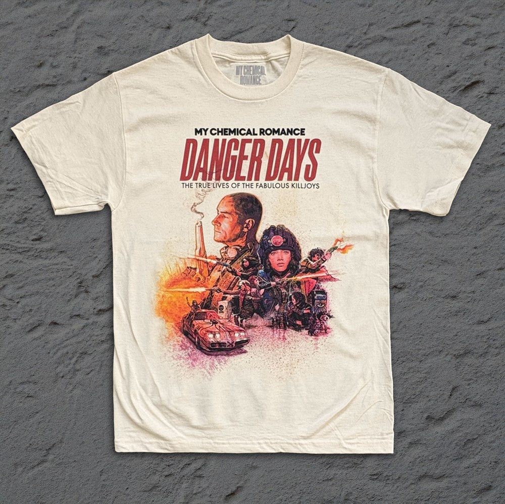 My Chemical Romance - Danger Days Battle - Faded Cream T-shirt