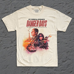 My Chemical Romance - Danger Days Battle - Faded Cream T-shirt