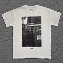 Oasis - Bus Photo - White Vintage T-shirt