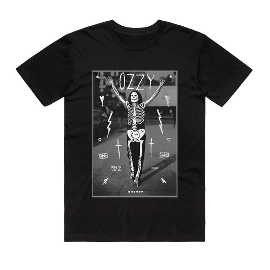 Ozzy Osbourne - Skeleton Crucfix - Black T-shirt