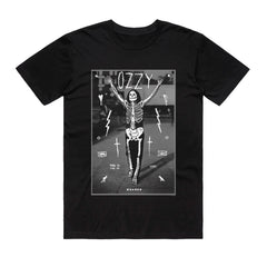 Ozzy Osbourne - Skeleton Crucfix - Black T-shirt