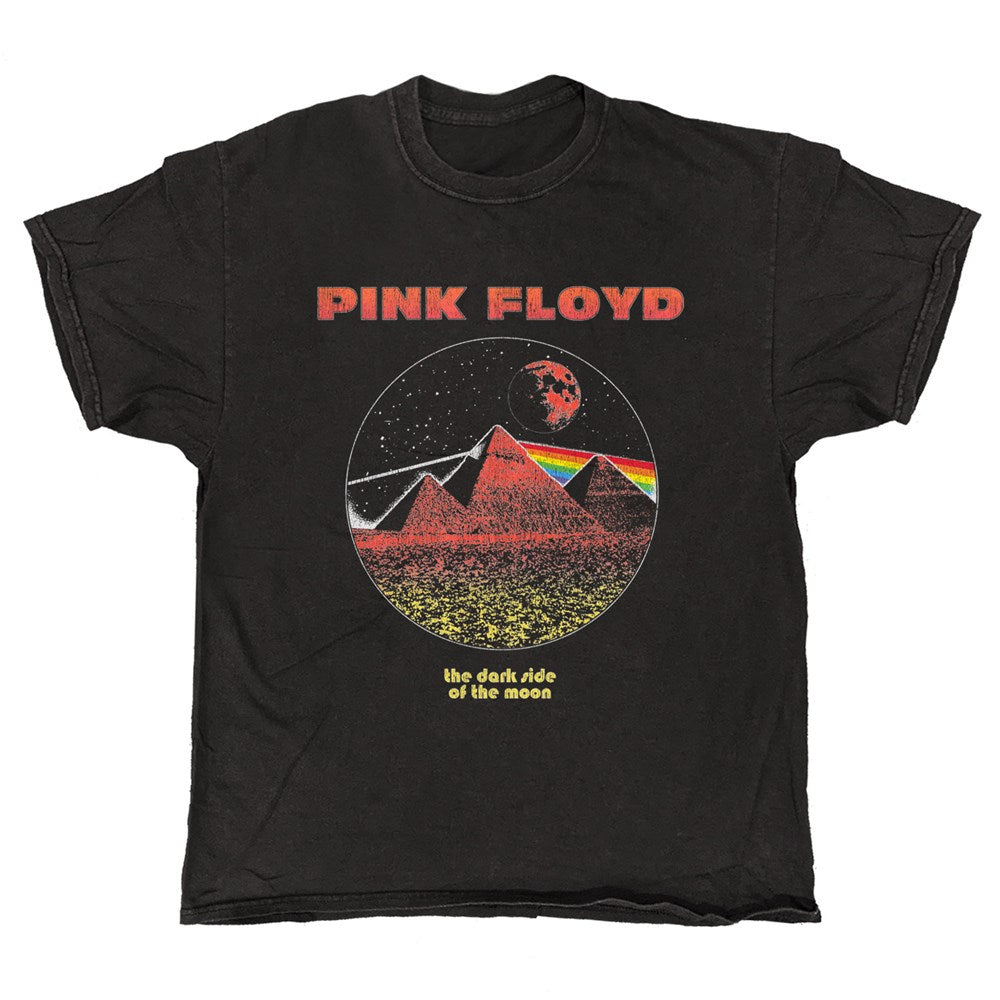 Pink Floyd - Dark Side Pyramids - Black Vintage T-shirt