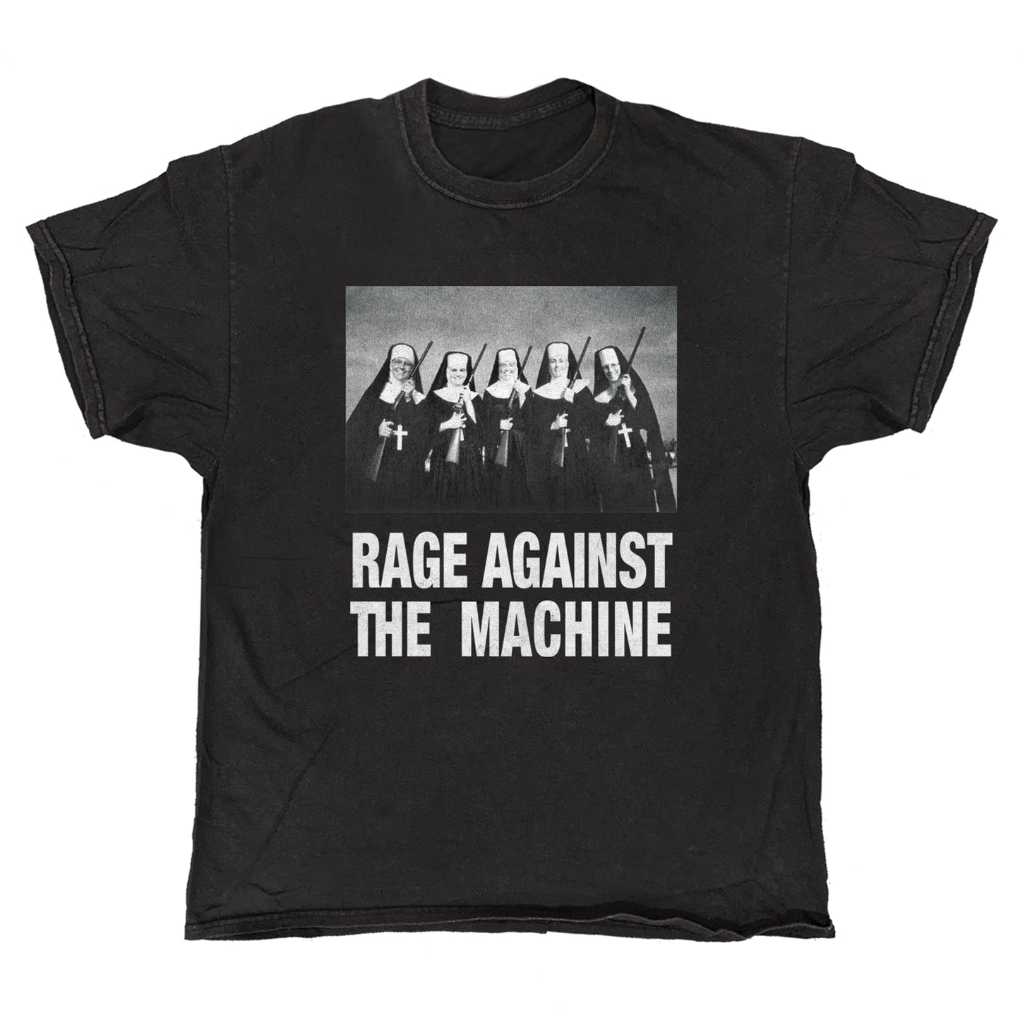 Rage Against The Machine - Nuns with Guns - Vintage Wash T-shirt Black