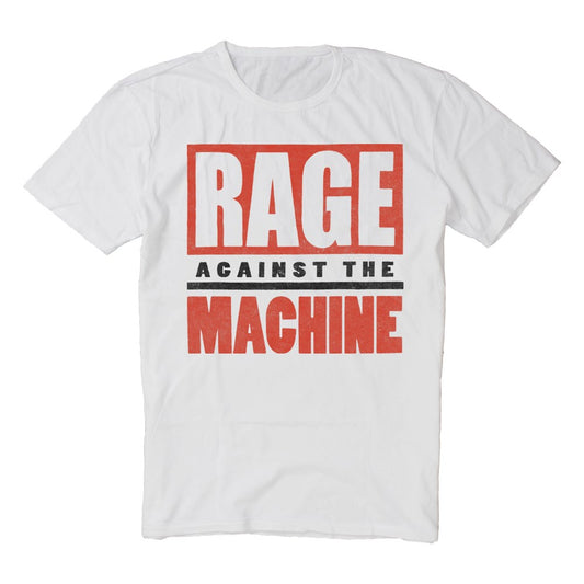 Rage Against The Machine - 60's Election - White Vintage T-shirt