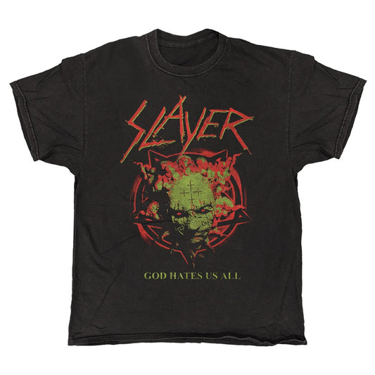 Slayer - God Hates Us All - Vintage Wash Black T-shirt