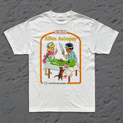 Steven Rhodes - My First Alien Autopsy - White T-shirt