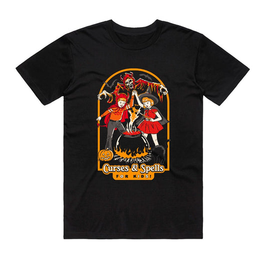 Steven Rhodes - Curses & Spells - Black T-shirt