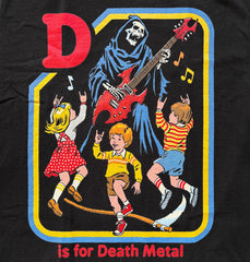 Steven Rhodes - D is for Death Metal - Black T-shirt
