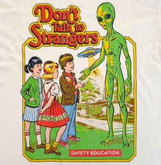 Steven Rhodes - Don't Talk To Strangers - White T-shirt
