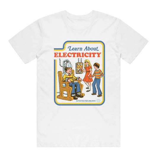 Steven Rhodes - Electricity - White T-shirt