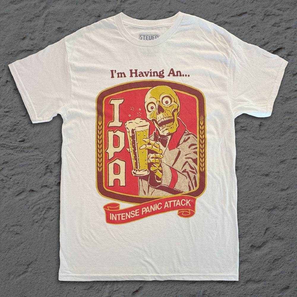 Steven Rhodes - Intense Panic Attack - White T-shirt