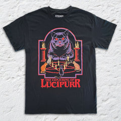 Steven Rhodes - Lucipurrr - Black T-shirt