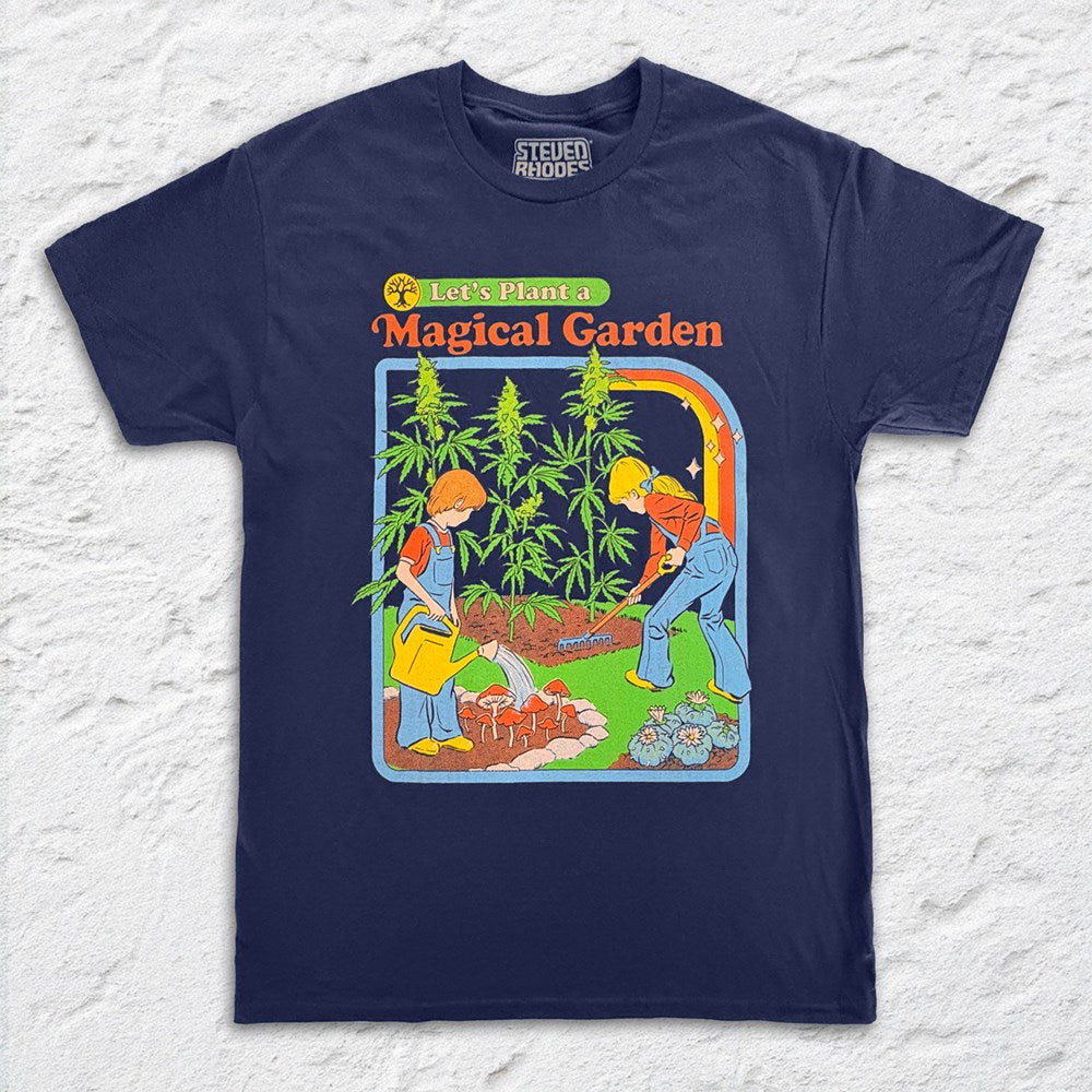 Steven Rhodes - Magical Garden - Navy T-shirt