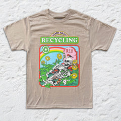 Steven Rhodes - Learn About Recycling - Sand T-shirt