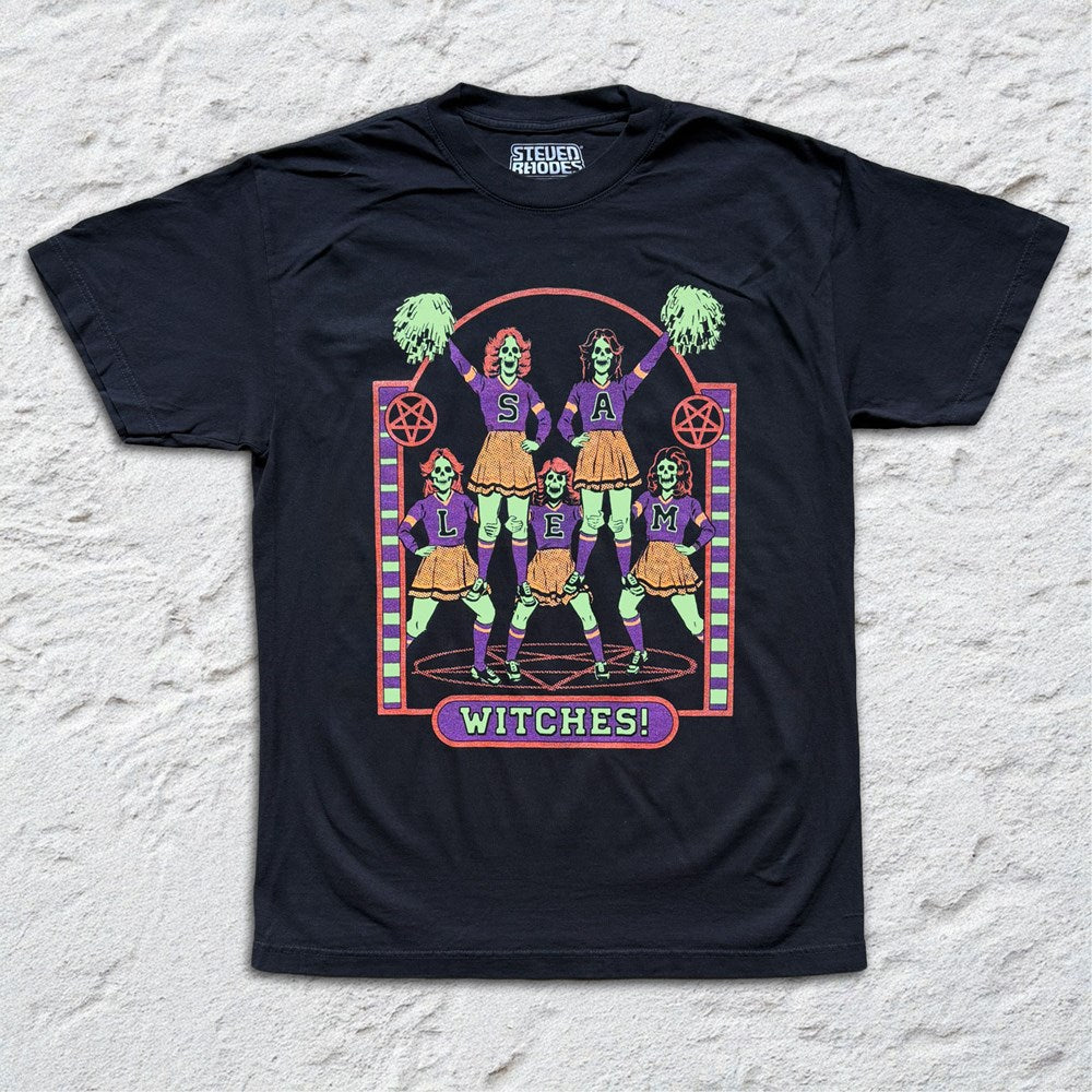 Steven Rhodes - Salem Cheerleaders - Black Garment-dyed T-shirt