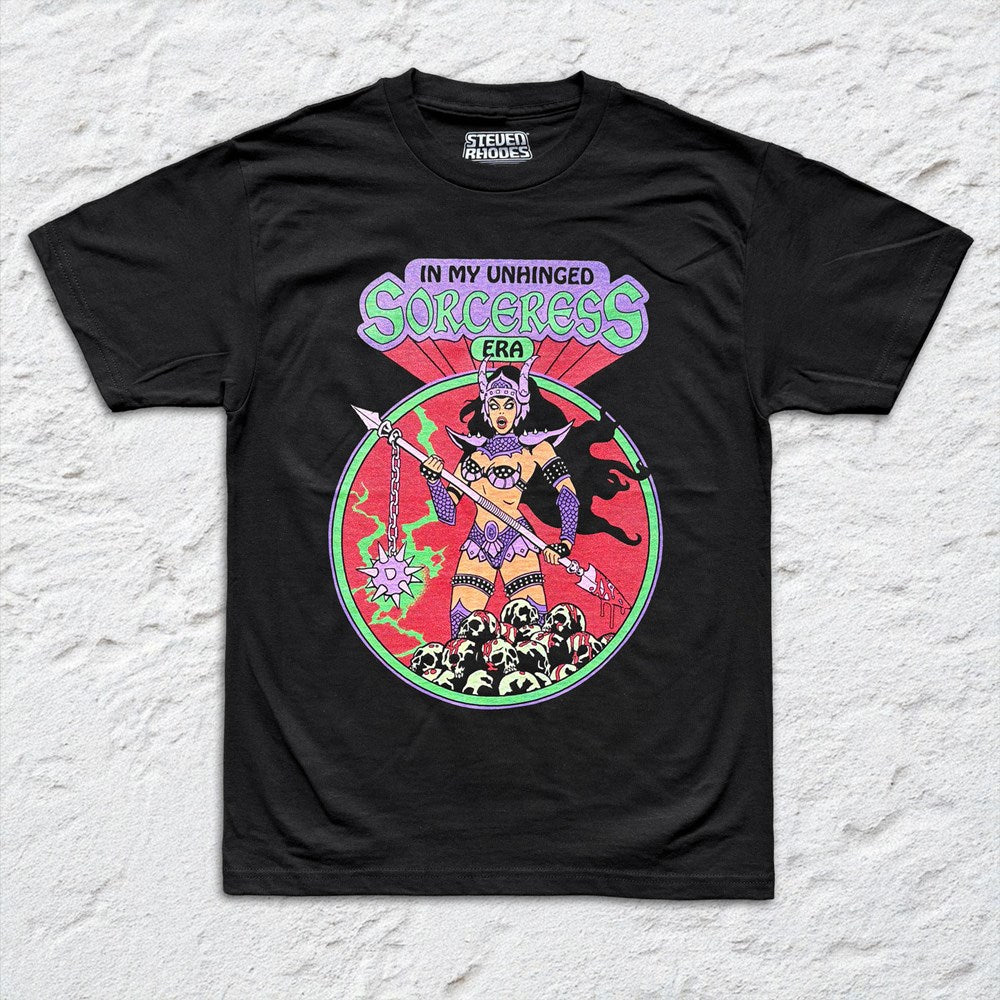 Steven Rhodes - Unhinged Sorceress - Black T-shirt