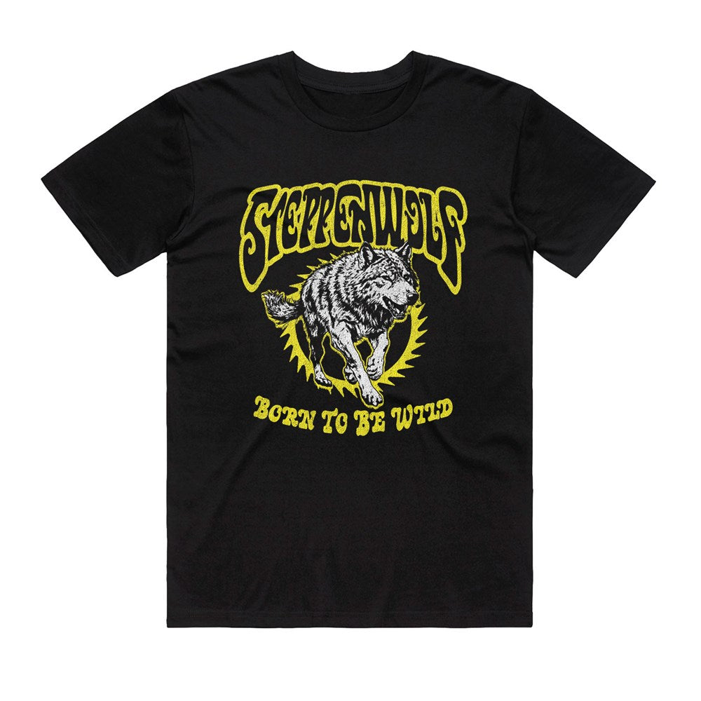 Steppenwolf - Born To Be Wild Wolf - Black T-shirt