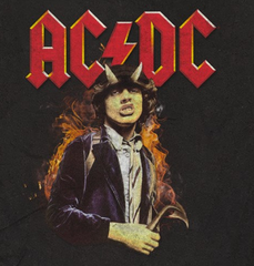 AC/DC - Angus Flames - Black Vintage T-shirt