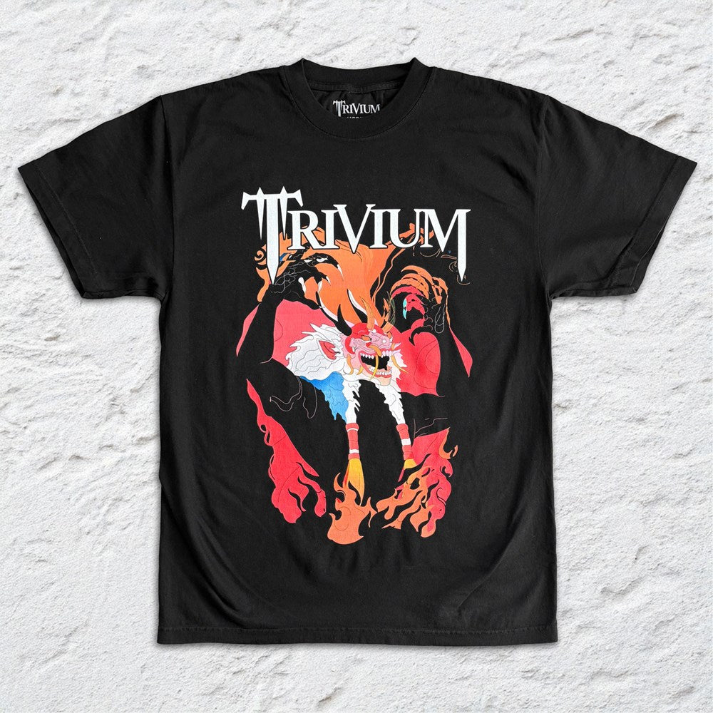 Trivium - Clawed Dragon - Black Garment-dyed T-shirt