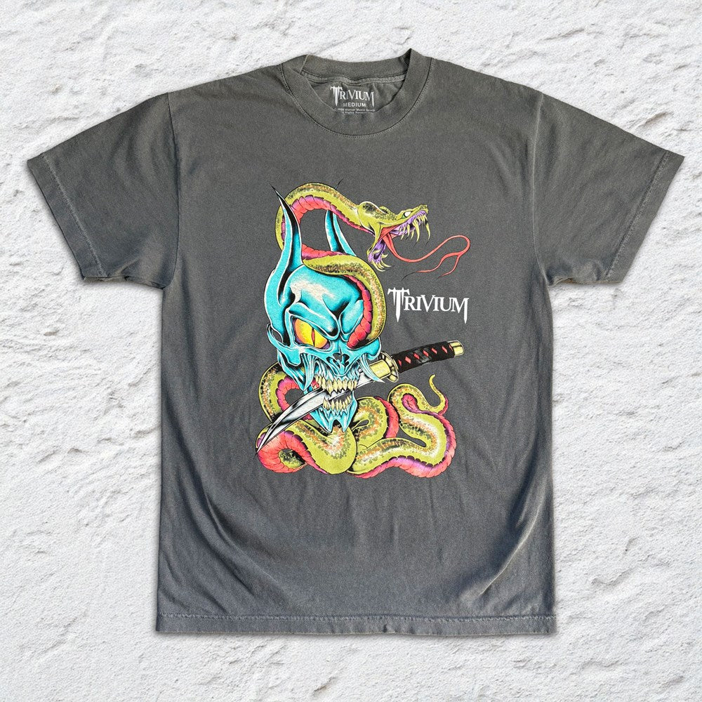 Trivium - Pointed Skull Blade - Faded Black T-shirt