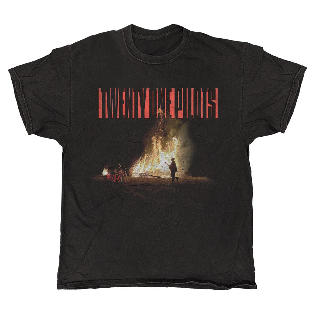 Twenty One Pilots - Bonfire - Black Vintage T-shirt