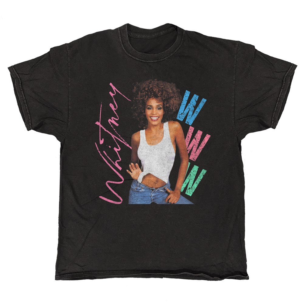 Whitney Houston - Whitney Whitney Whitney - Black Vintage T-shirt