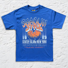 Wu-Tang Clan - BBall Shaolin NY - Royal Blue T-shirt
