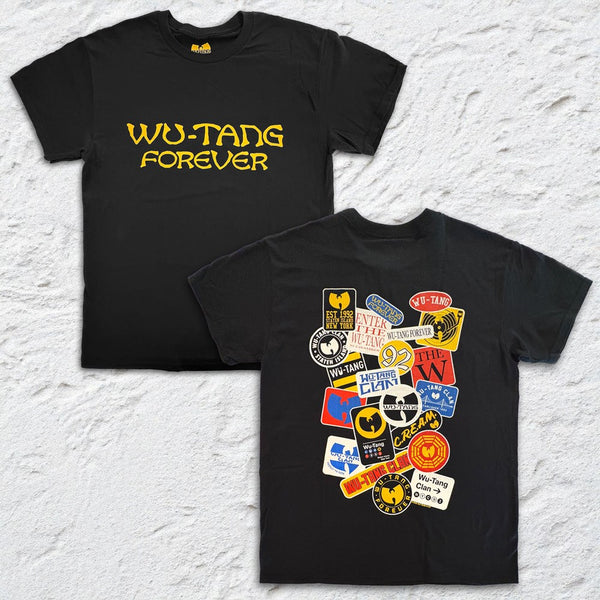 [新品]WU-TANG CLAN FOREVER 会場限定 Tシャツ ブラック Wu-Tang Clan - Forever Stickers - Black T-shirt – Official