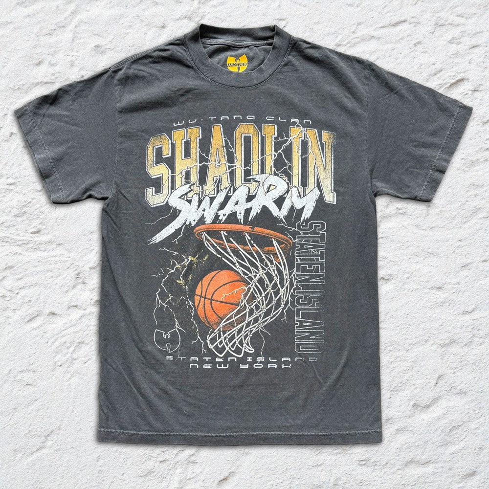 Wu-Tang Clan - Shaolin Swarm - Faded Black T-shirt