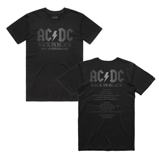 AC/DC - Back In Black 40th Anniversary Edition - Black T-shirt